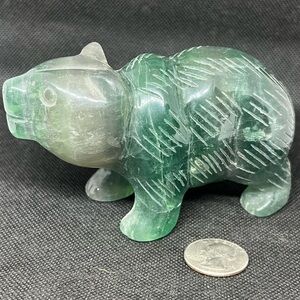Large Green Fluorite Bear Crystal 1.6 lb